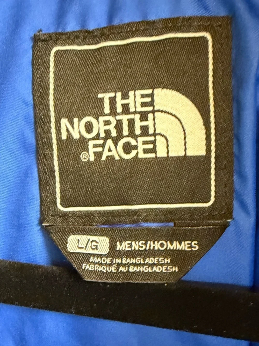 The North Face Nuptse Jacket Men's L Blue Black Goose Down Puffer 700-Fill Style